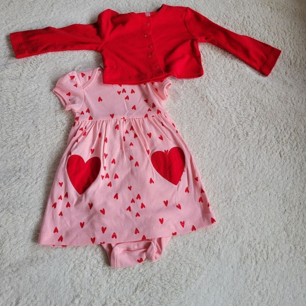 New my first Valentine's day outfit size 12 months - Picture 4 of 5